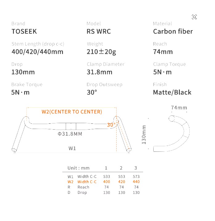 TOSEEK Carbon Lenker