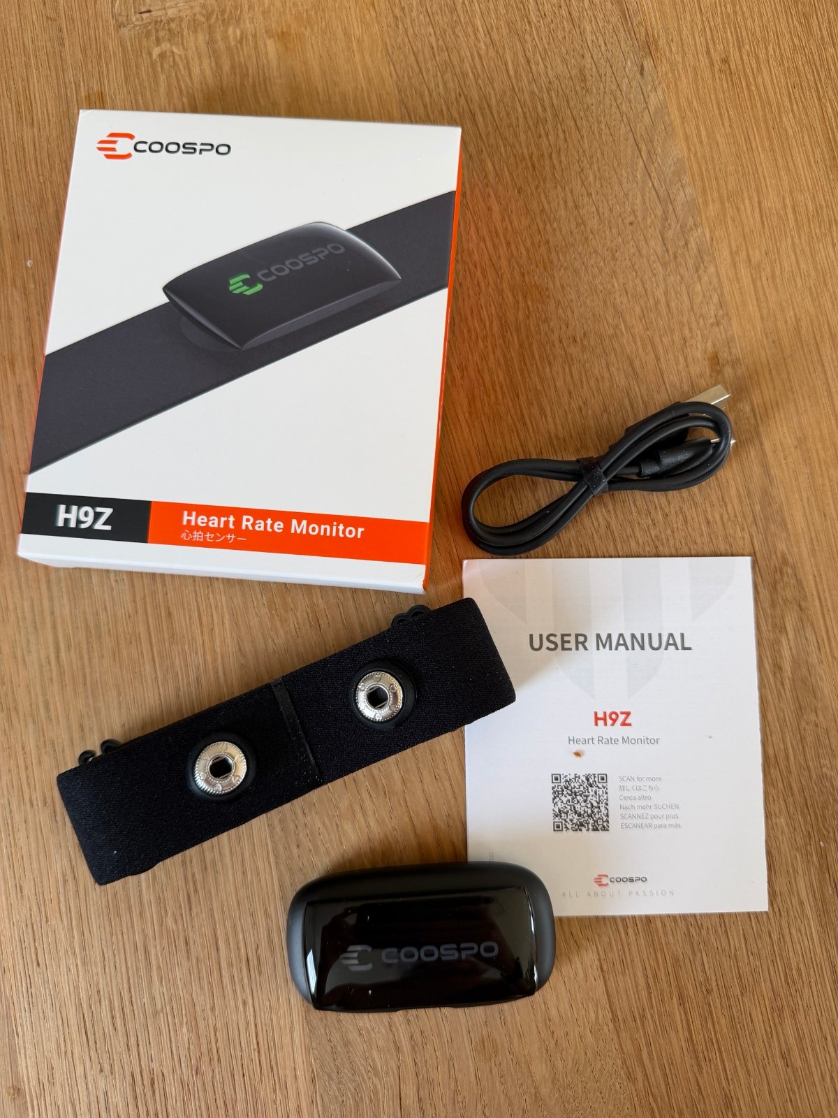 COOSPO H9Z mit Lieferumfang, eigenes Foto