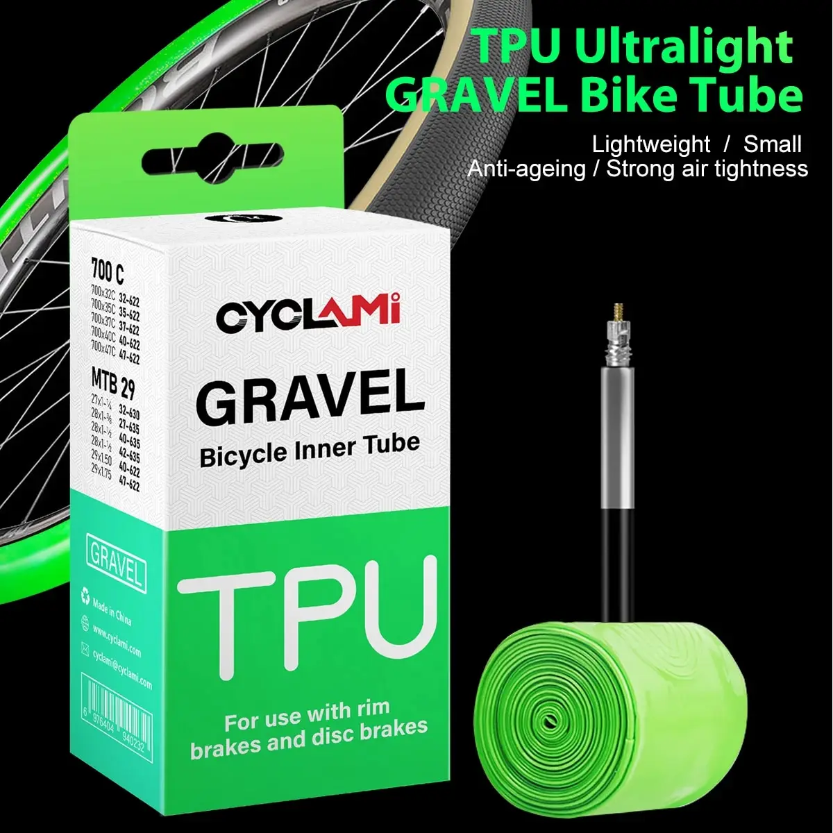 CYCLAMI TPU Schlauch für Gravel
