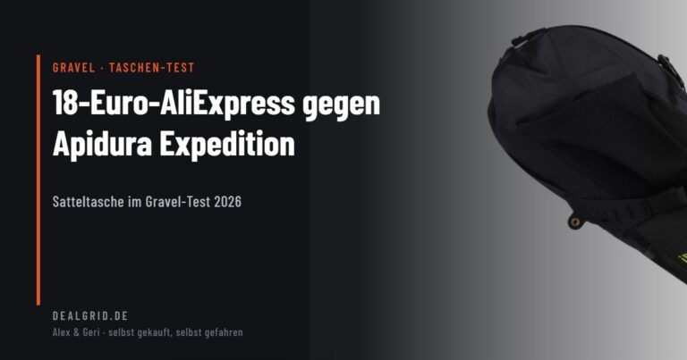 Satteltasche Gravel Test ROCKBROS gegen Apidura
